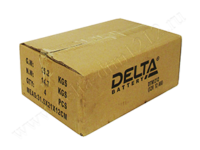 Упаковка аккумулятора Delta DTM 1212. Фото №1