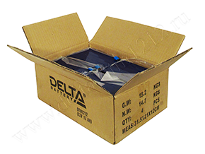 Упаковка аккумулятора Delta DTM 1212. Фото №2